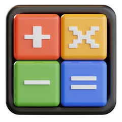 Obraz premium Mathematics 3D icon.