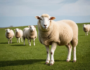 Obraz premium Adorable Sheep Clipart Illustration Perfect for Children's Books Farm Themes Websites and More