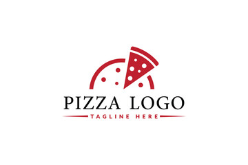 pizza logo design. logo icon vector illustration silhouette