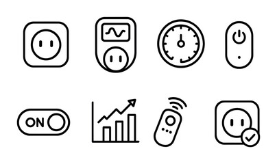 Energy management icons for smart home and device control design