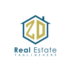 Fototapeta premium Modern Real Estate Logo – House, Apartment, Building, Architecture, Construction, Property Investment, Corporate Branding Design 