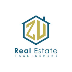 Fototapeta premium Modern Real Estate Logo – House, Apartment, Building, Architecture, Construction, Property Investment, Corporate Branding Design 