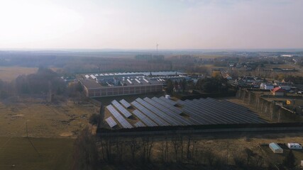 Industrial solar field generating clean energy contributing to a sustainable power solution