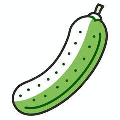 Cucumber icon on white background