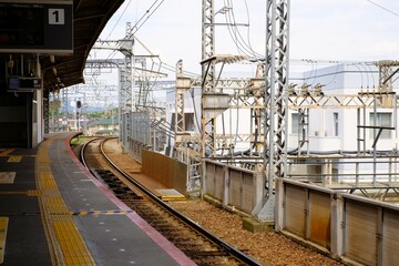 Platform at Kintetsu Yamato-Yagi Station