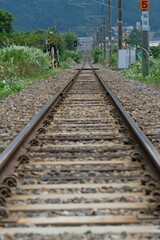Railway tracks near Miwa Taisha Shrine on the Manyo Mahoroba Line