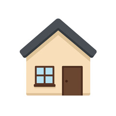 house emoji flat design vector illustration isolated white background