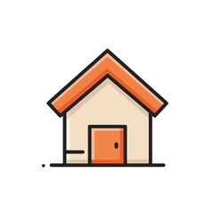 House with heart pictogram. Love home icon. Modern vector illustration
