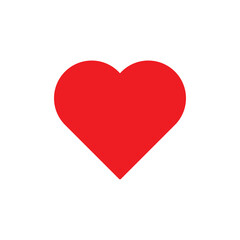 Vector red heart icon. Heart shape. Love symbol Valentine's Day. Element for design logo mobile app interface or website