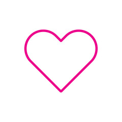 Relationship lover icon, valentine romantic shape isolated sign in vector flat style.