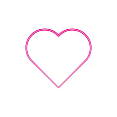 Vector heart icon. Heart shape. Love symbol Valentine's Day. Element for design logo mobile app interface or website
