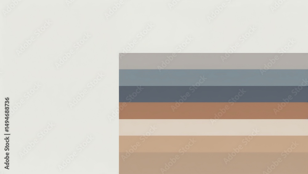 Poster abstract color block design with earthy tones and minimalist style
