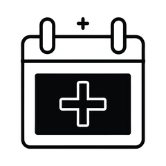 Obraz premium Medical Appointment Reminder Calendar Icon Design