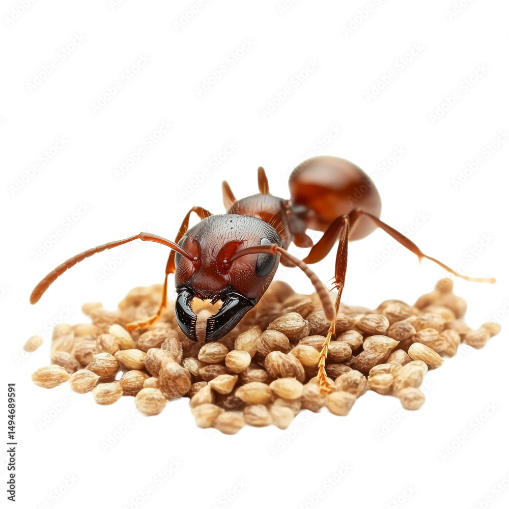 Poster ants are fascinating insects known for their teamwork and industrious nature, depicted here with see