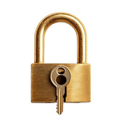 golden padlock with key, symbolizing security and protection. This represents safety and confidentiality in various contexts