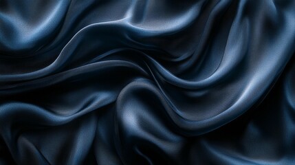 Obraz premium Dark Blue Silk Drape Texture