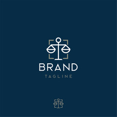 Lawyer  Law Office Logo  Legal Services Justice  Judicial Scales Symbol vector logo
