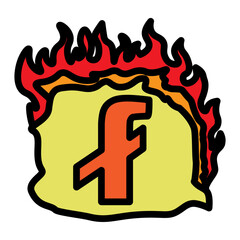 f Small Alphabet Vector Filled Icon Design