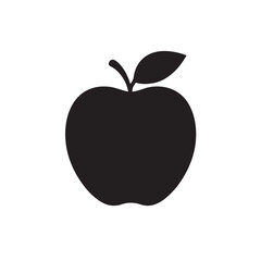 Detailed Apple Black Silhouette
