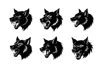 growling wild dog expression