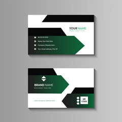 Creative black and green Business Card Design
