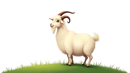 goat on green grass