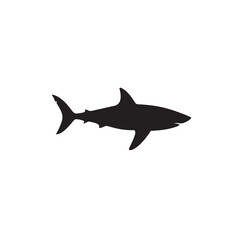 Sharp Shark Side View Silhouette
