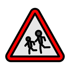 Childern Vector Filled Icon Design