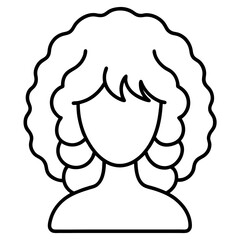 Pore hair line art icon on white background.