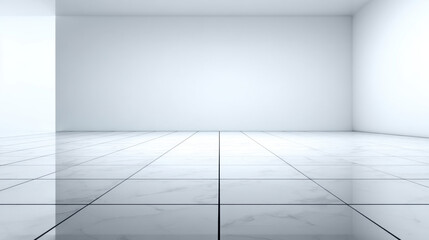 A large empty room with white walls and white flooring