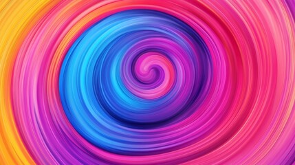 Obraz premium Vibrant Swirling Color Spiral Abstract, Abstract Art, Digital Art