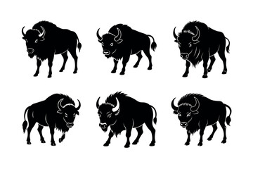 stomping bison expression set