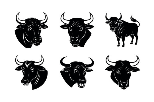 snorting bull expression set
