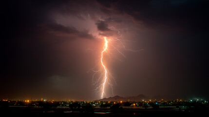 lightning in the night