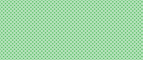 Obraz premium A grass green background with translucent polka dots, transparent polka dots, and semi-transparent water drop–like polka dots illustration