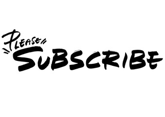 手書き文字「Please subscribe」