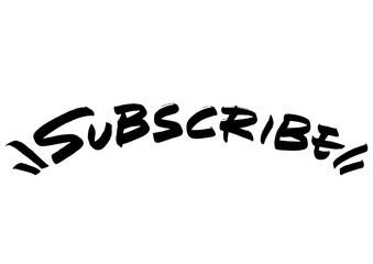 手書き文字「subscribe」