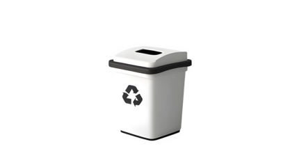 Trash Bin Icon with Transparent Background