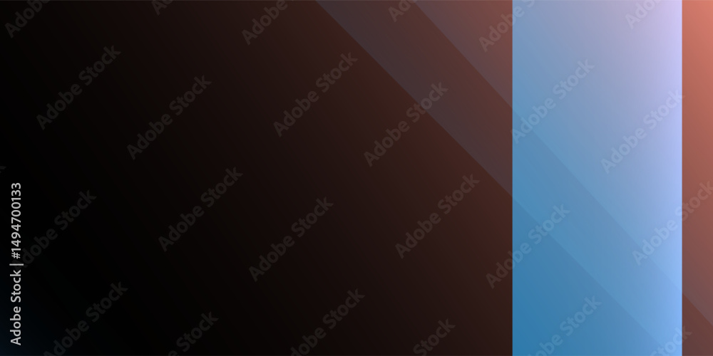 Wall mural abstract background featuring a smooth blue gradient with overlapping transparent red geometric shap