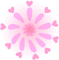 Mother's Day Glowing Pink Fireworks
