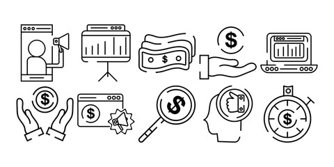 Set Line Marketing Icon