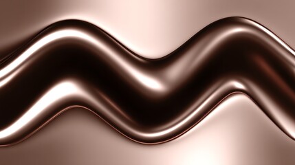Abstract Background, Dynamic Gentle Waves in Monochrome Copper Tones Flowing on Soft Gradient