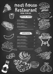 Meat product illustration. Prepared in traditional drawing style. An aesthetic element for poster and menu templates.