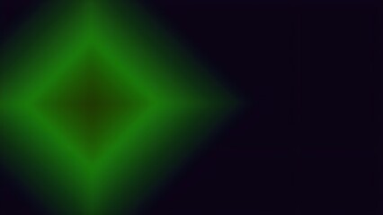 Obraz premium Abstract green diamond shape with a blurred effect on dark background
