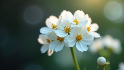 Obraz premium Dried gypsophila, intricate detail, ethereal white, macro shot, gypsophila, background, texture