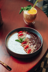 Breakfast with berries and sweets