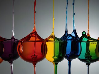 colorful wine glasses