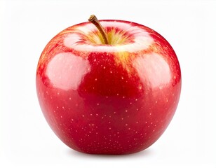 A fresh red Envy apple isolated on a clean white background, shown with a clipping path for easy use in design and editing.