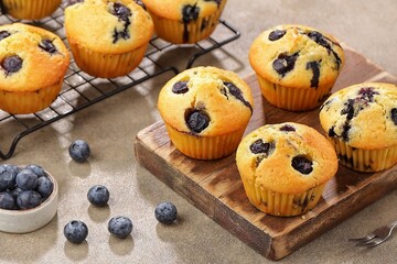 These fluffy blueberry muffins are tender, moist and loaded with fresh blueberries