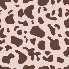 Abstract brown cow print or cow skin texture for art, home decorate and more.
